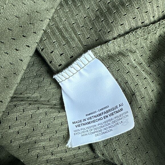 Nike NSW Mens Size Medium Army Green Logo Mesh Short Sleeve Shirt 928627-395 - Picture 10 of 12